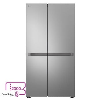 صورة أماميه| ثلاجة ال جي 664 لتر, باب X باب, فضي|GC-B257KLJW